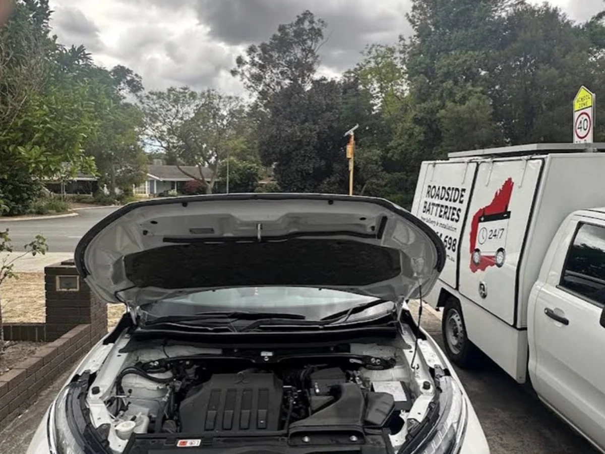 Open engine bay ready for battery and charging-system inspection in Perth